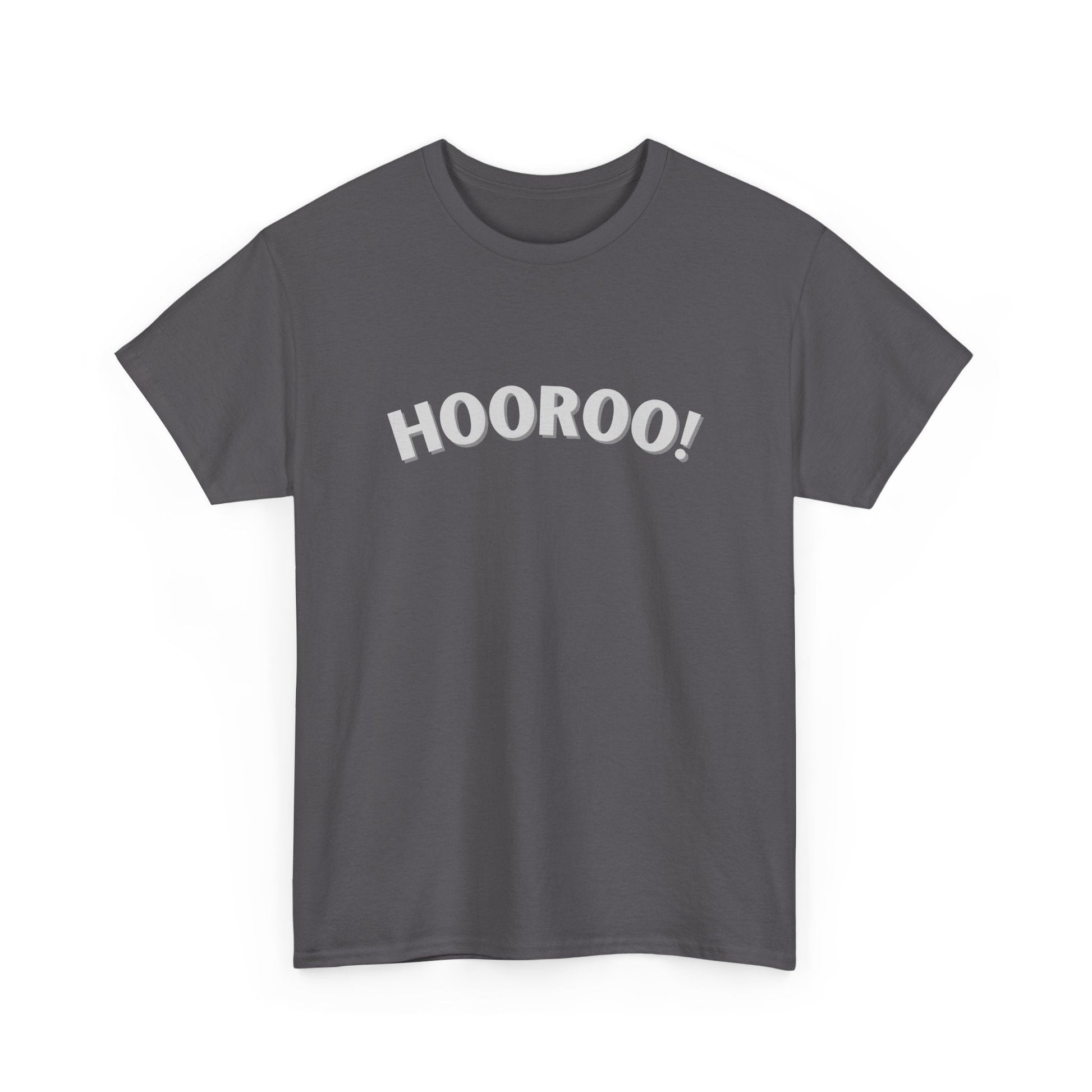 Casual Aussie farewell t-shirt with 'Hooroo' perfect for summer BBQ wear