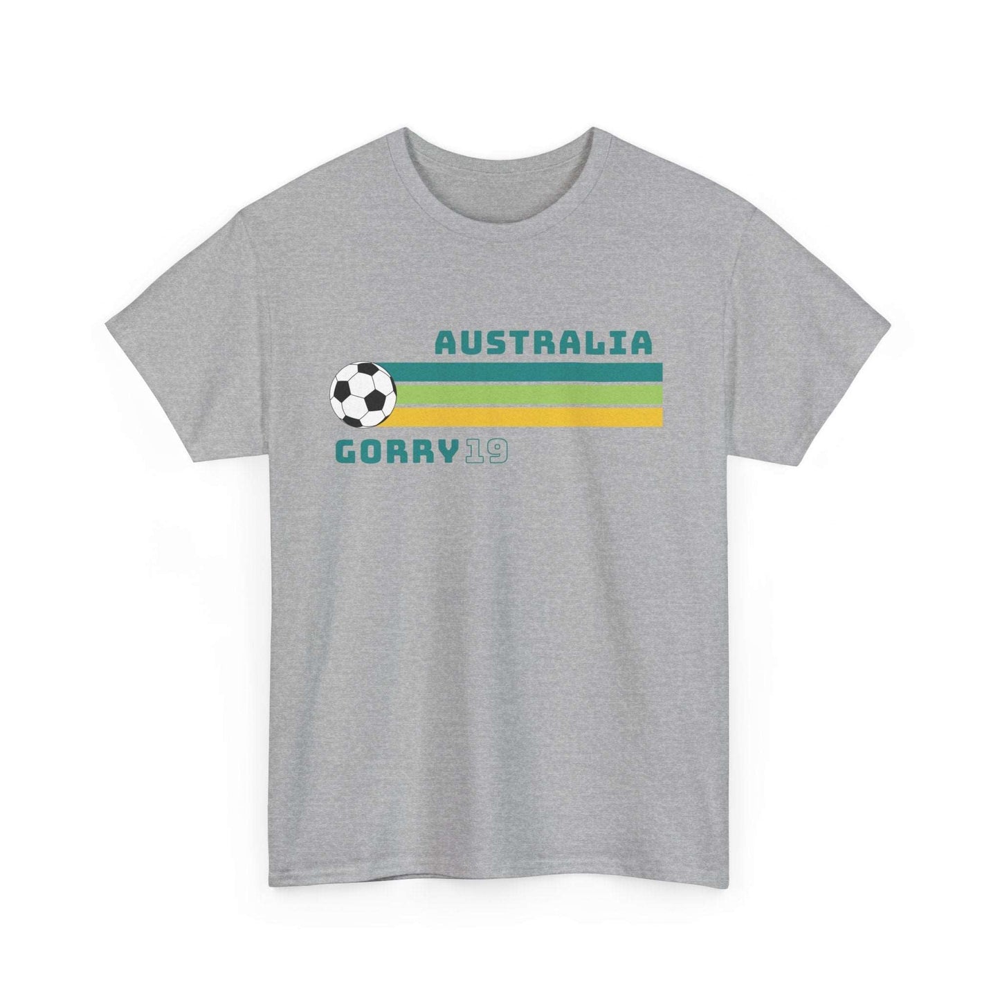 Matildas retro shirt featuring Katrina Gorry’s name and number, ideal for match days and gifts