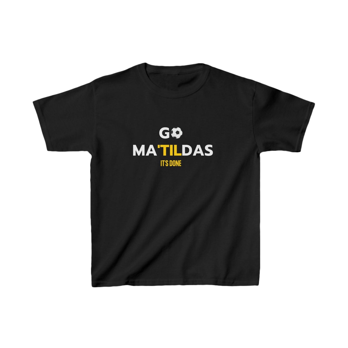 Support the Matildas with this fun kids t-shirt – perfect for little soccer fans
