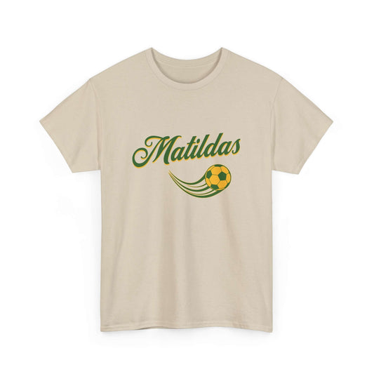 Australian Women's Soccer team tee with bold Matildas print
