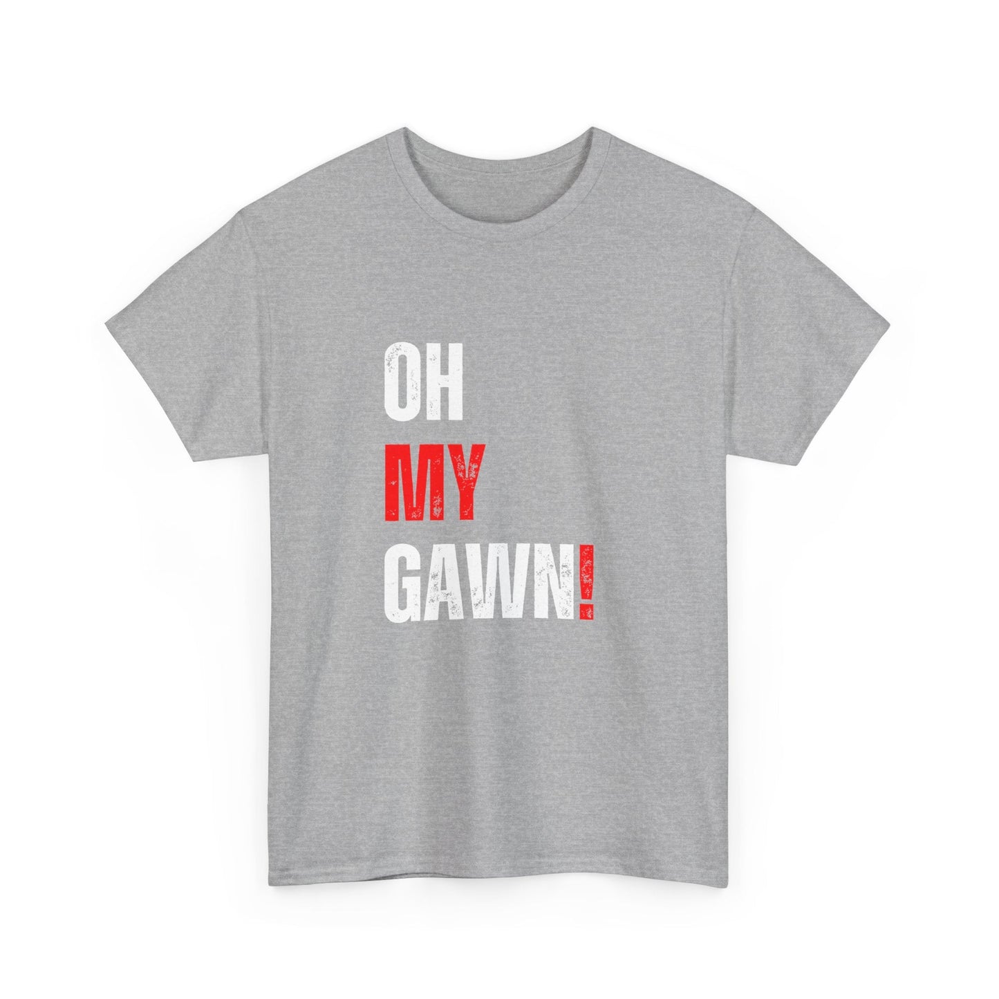 Max Gawn AFL fan t-shirt – ‘Oh My Gawn’ design for Melbourne Demons supporters. Great game-day footy gear!