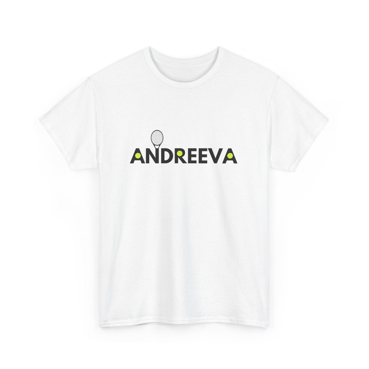 Minimalist fan shirt with "Andreeva" text for tennis lovers