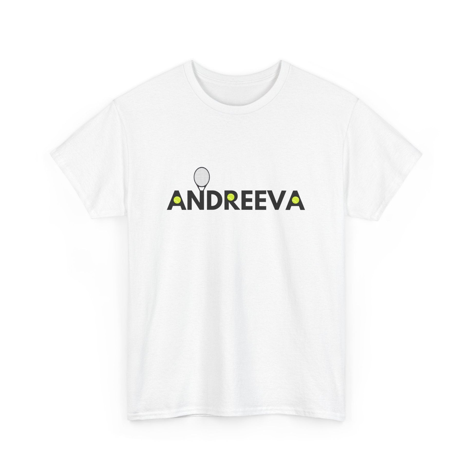 Minimalist fan shirt with "Andreeva" text for tennis lovers