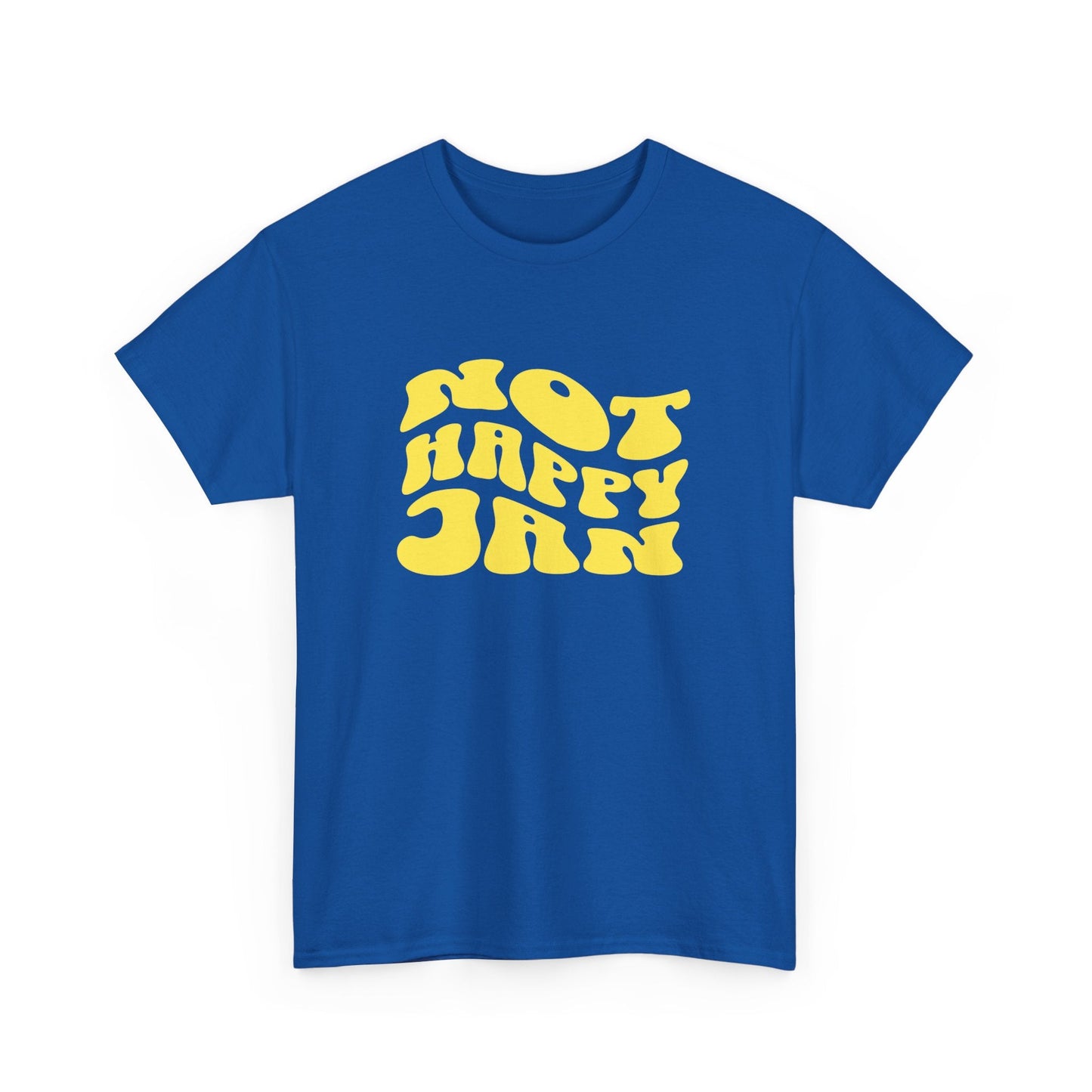 Not Happy Jan' t-shirt, nostalgic Australian quote from the famous Yellow Pages commercial, perfect for retro lovers