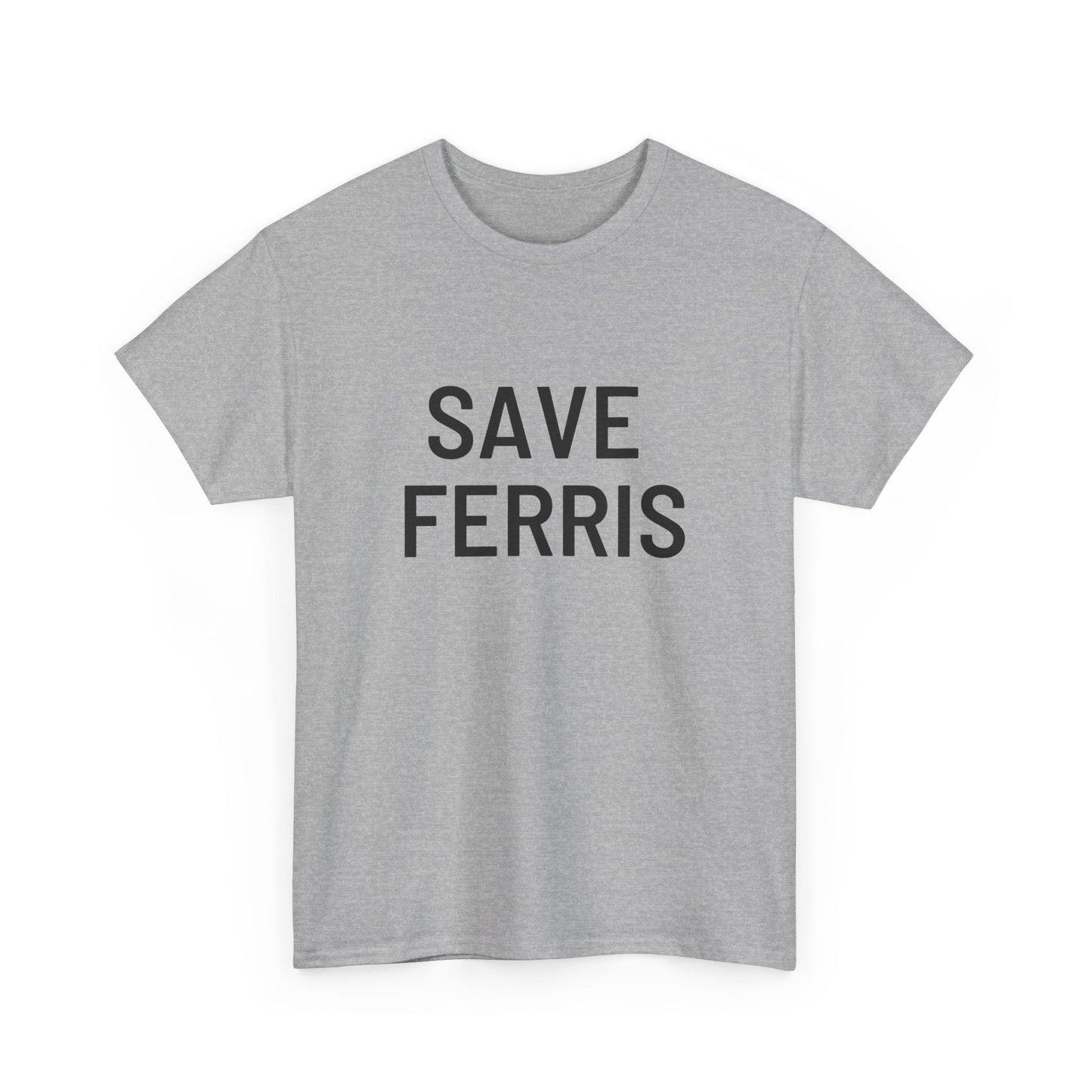 Unisex graphic shirt with Ferris Bueller film reference "Save Ferris"