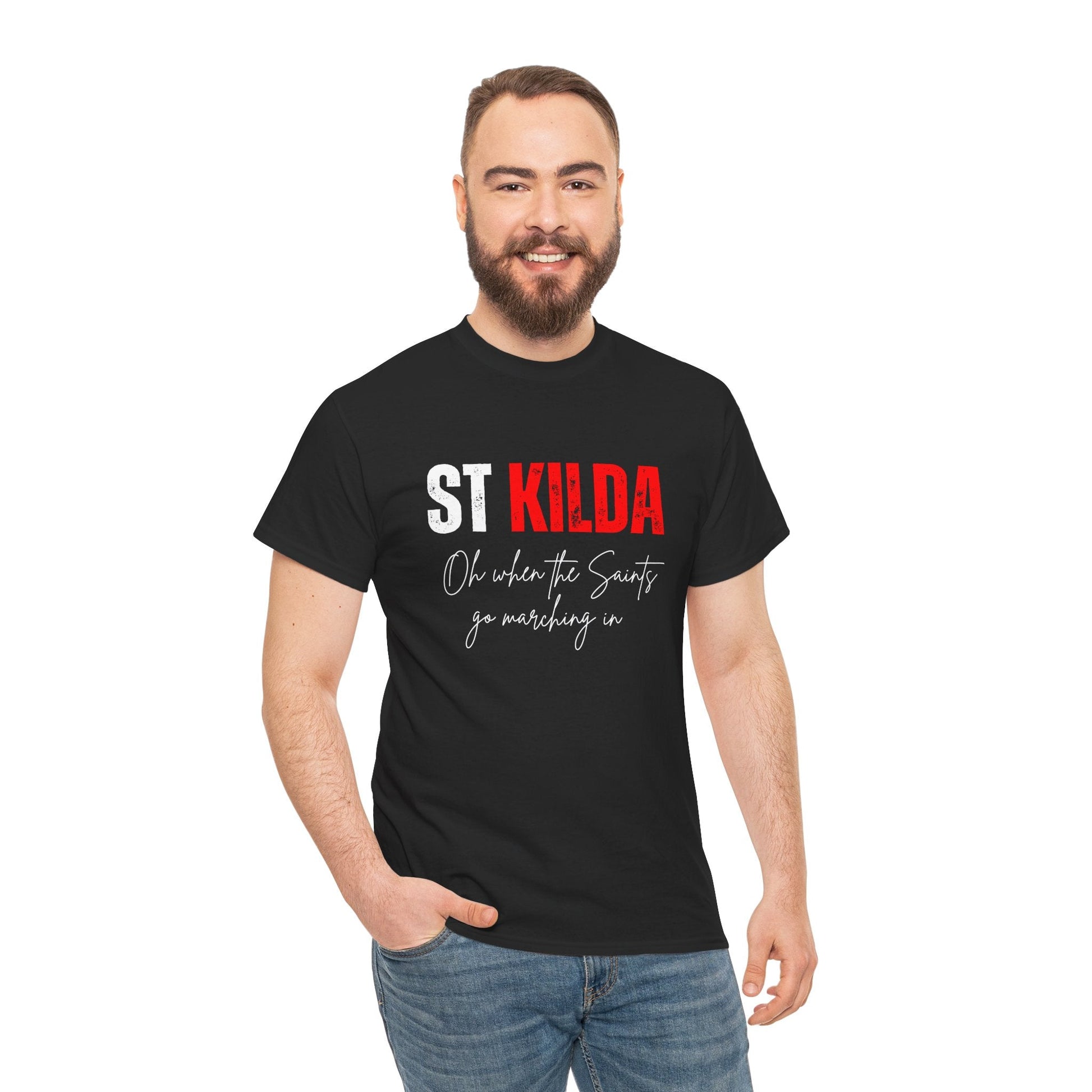 Get game-day ready with this St Kilda Saints t-shirt—perfect for AFL supporters and fans of the team