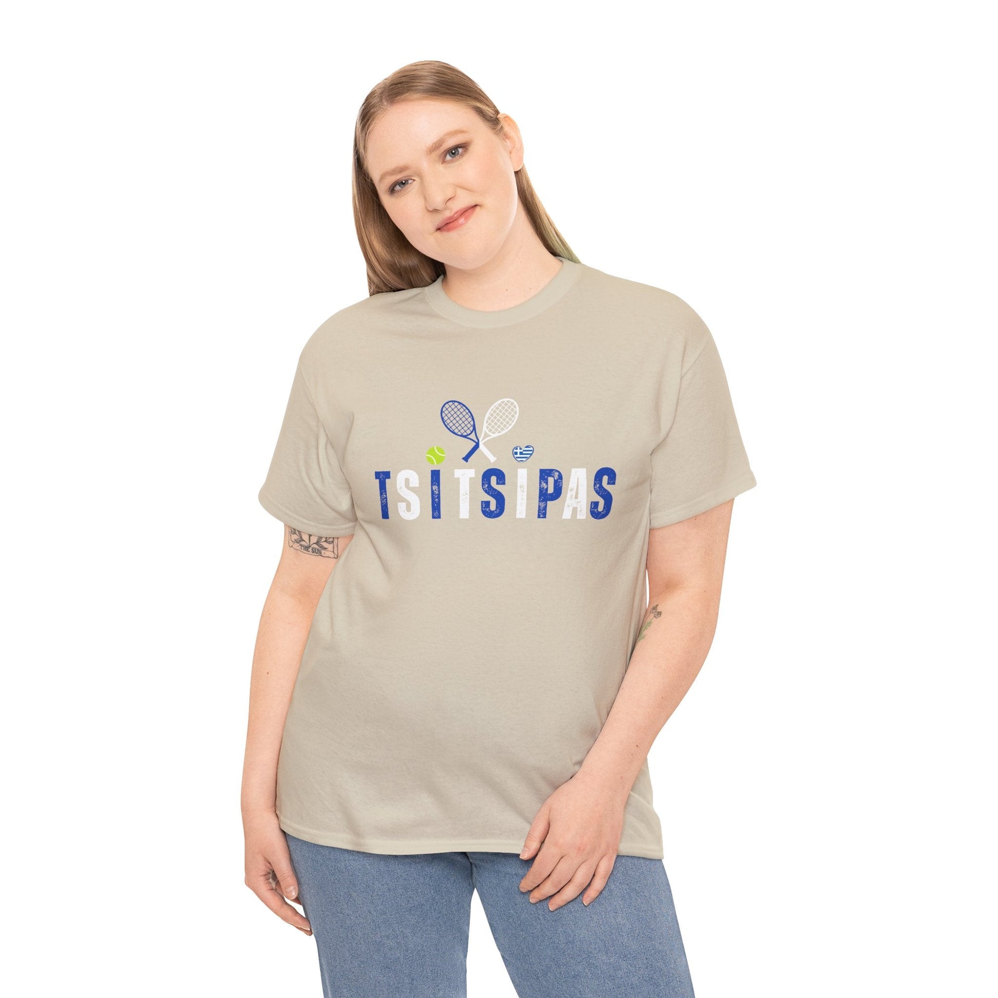 Support Greek tennis talent with a 'Stefanos Tsitsipas' t-shirt, ideal for fans of the rising star on the ATP circuit.