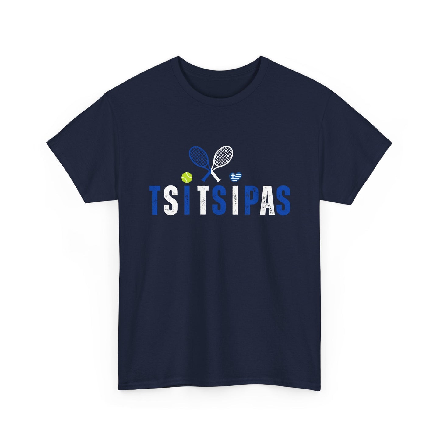 Stefanos Tsitsipas' t-shirt, ideal for fans of the Greek tennis champion known for his athleticism and charisma.
