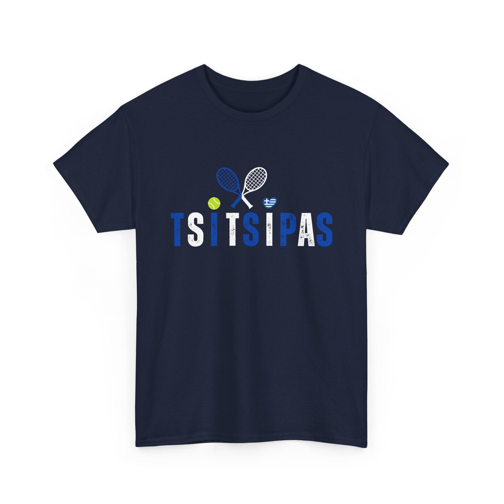 Stefanos Tsitsipas' t-shirt, ideal for fans of the Greek tennis champion known for his athleticism and charisma.