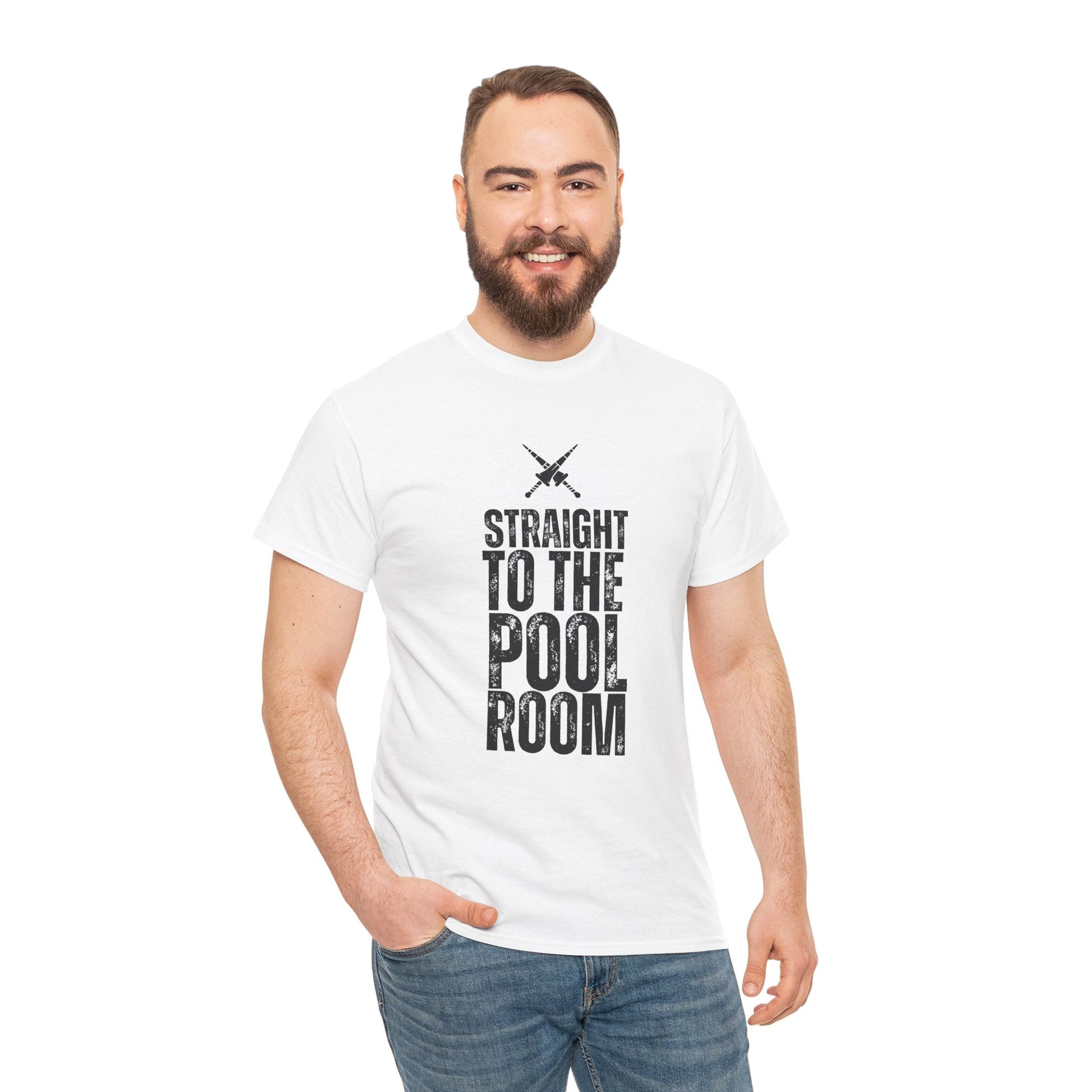 Retro Australian comedy t-shirt – ‘Straight to the Poolroom’ design for classic film lovers and pop culture fans!