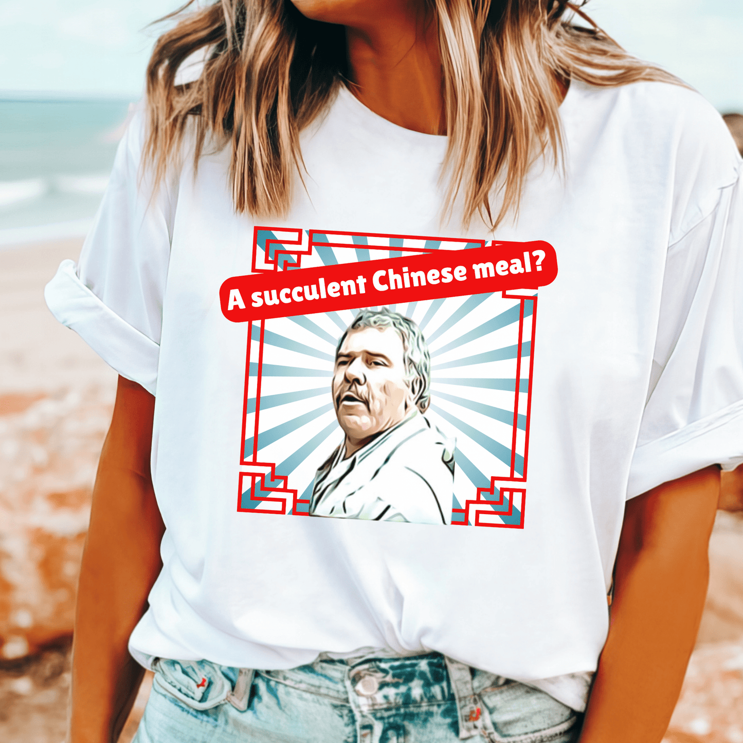 Succulent Chinese Meal' t-shirt inspired by the legendary Democracy Manifest moment—perfect for Aussie meme lovers.