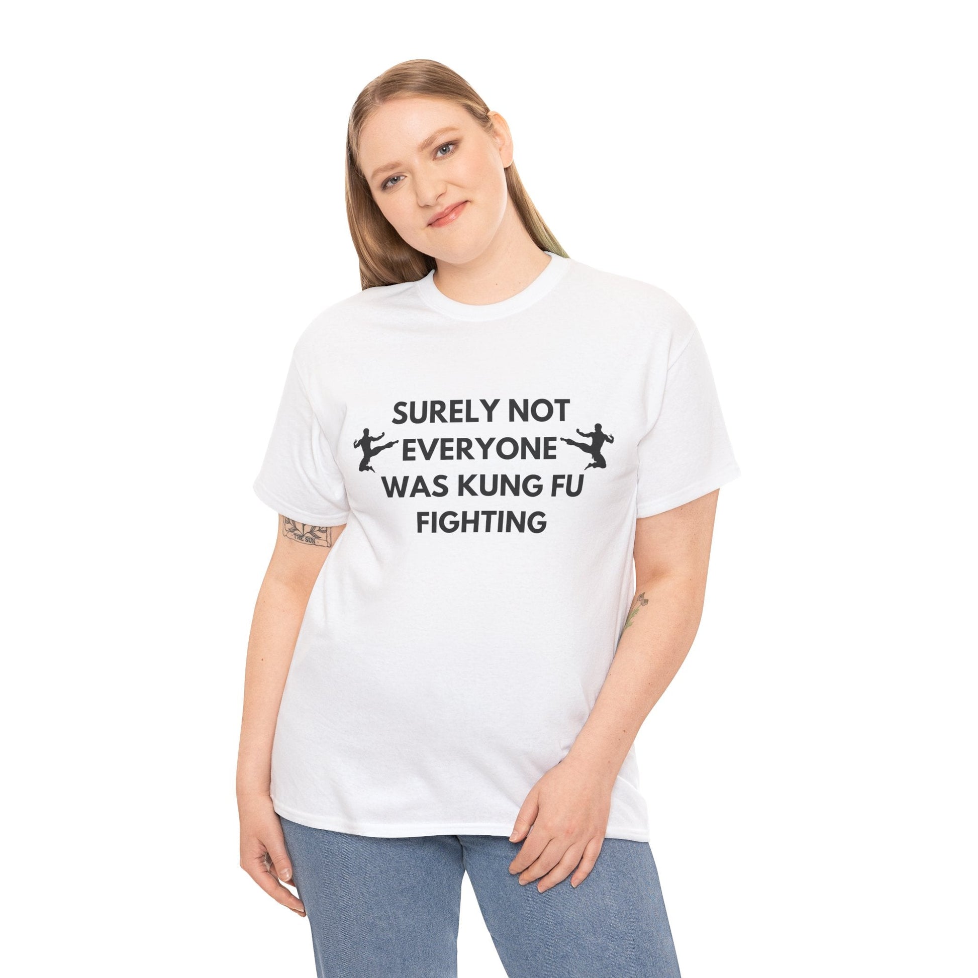 Unique comedy shirt inspired by the Kung Fu Fighting song, available in Australia