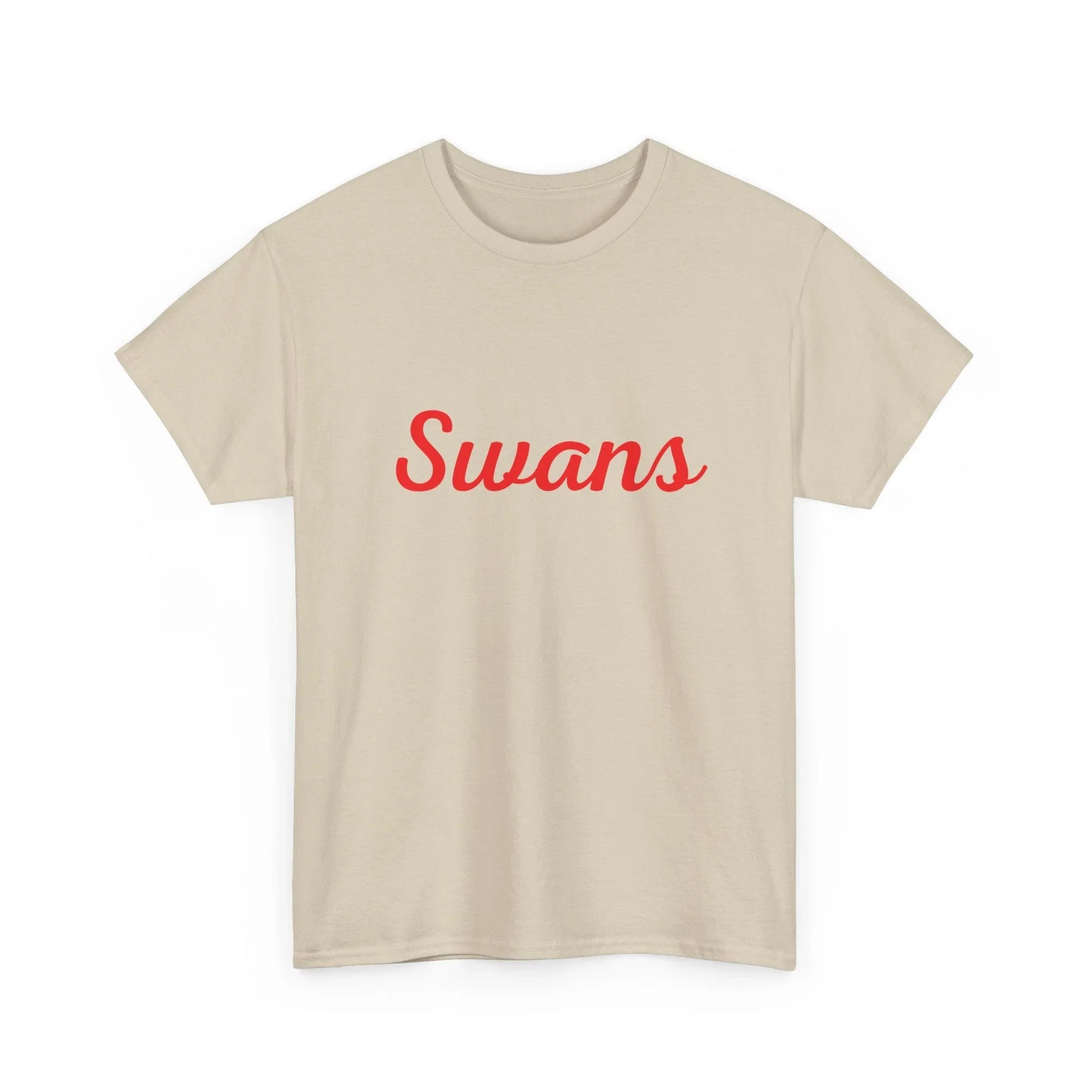 Minimalist Sydney Swans AFL supporter shirt with sleek Swans text
