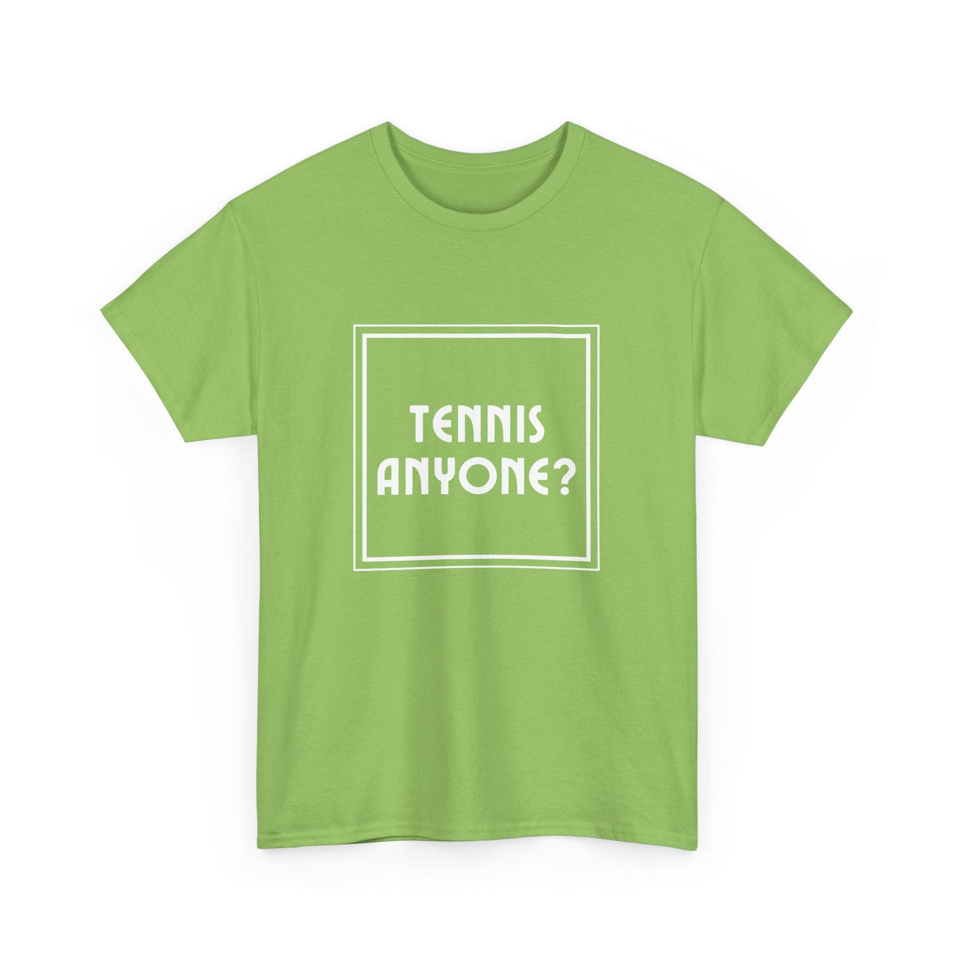 Tennis Anyone?' t-shirt, fun and stylish tee for tennis lovers, players, and fans of the sport.