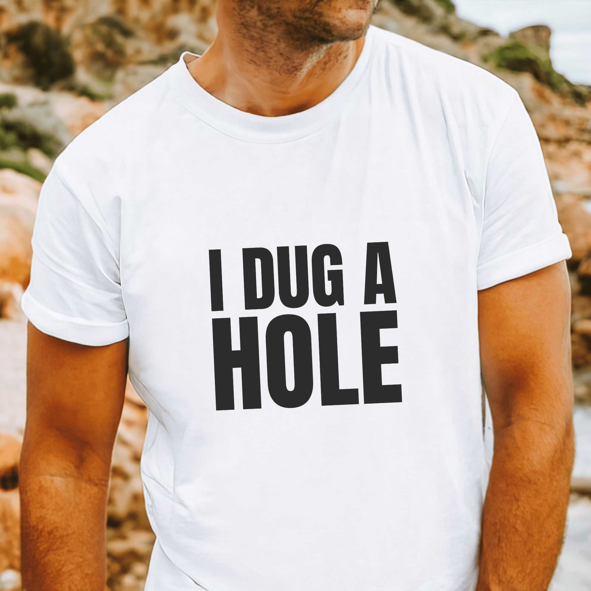 I Dug a Hole t-shirt – iconic The Castle movie quote tee for Aussie comedy lovers and Dale Kerrigan fans!