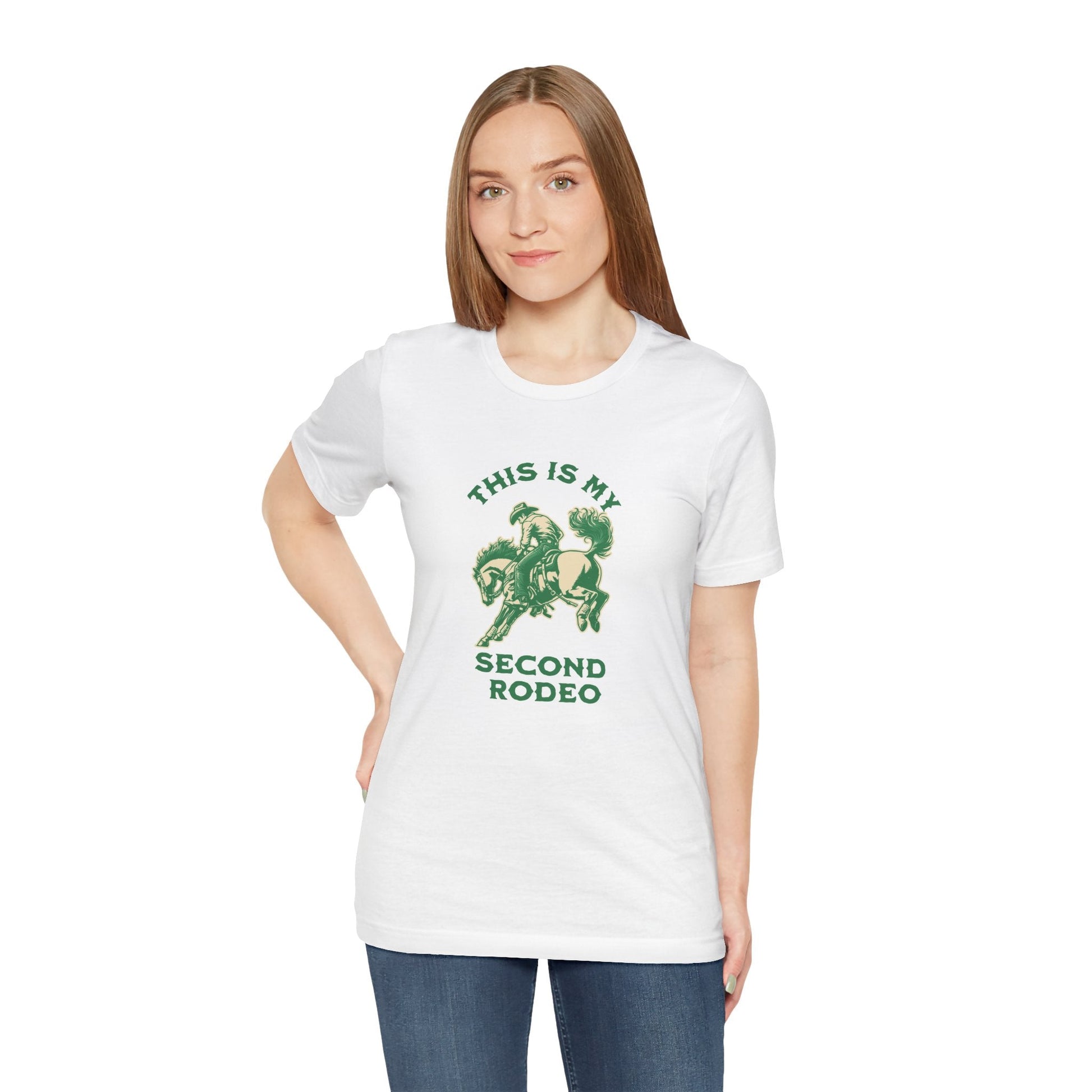 Humorous rodeo tee with horse and cowboy, great gift or costume idea in Australia