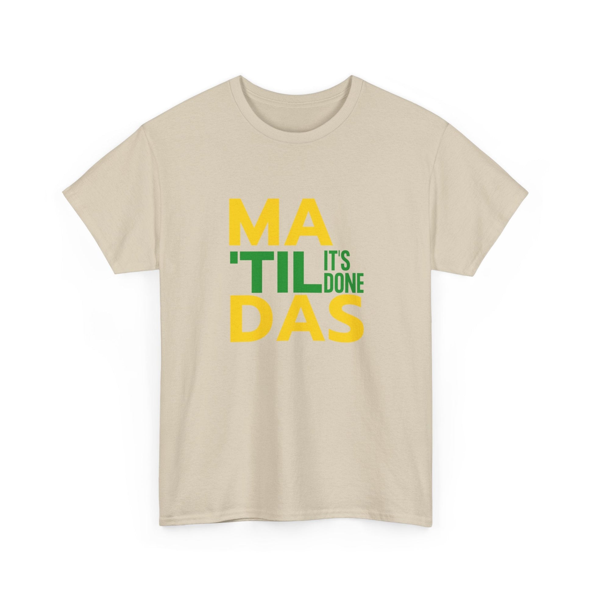 Aussie pride Matildas t-shirt with 'Til It's Done' slogan – ideal for football fans