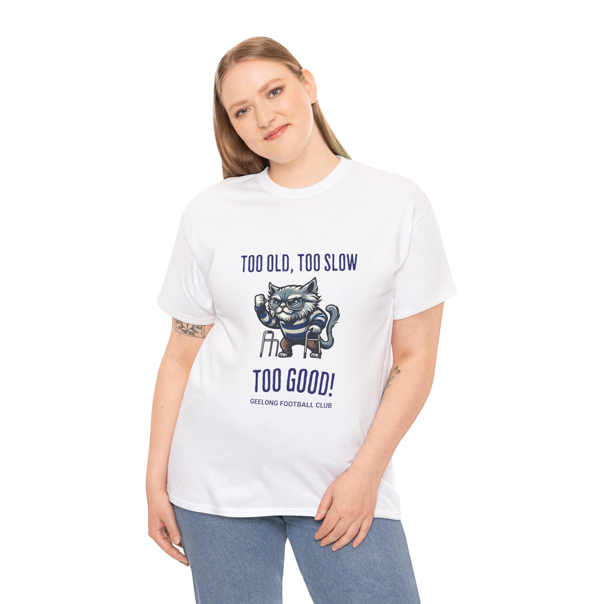 AFL Geelong Cats T-Shirt celebrating the old boys still getting it done