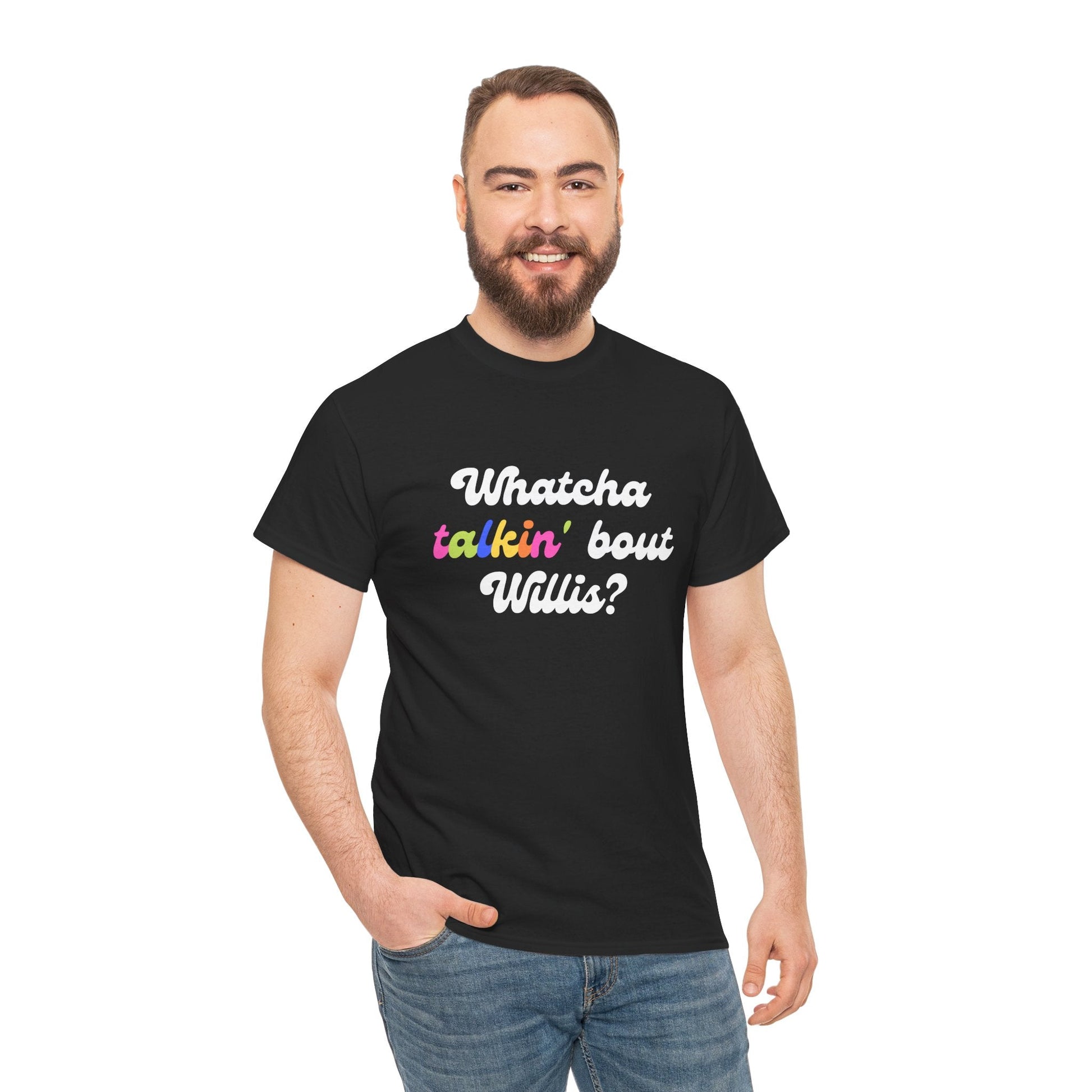 What you talkin’ bout Willis?' t-shirt, a fun gift for fans of classic television and ’80s pop culture.