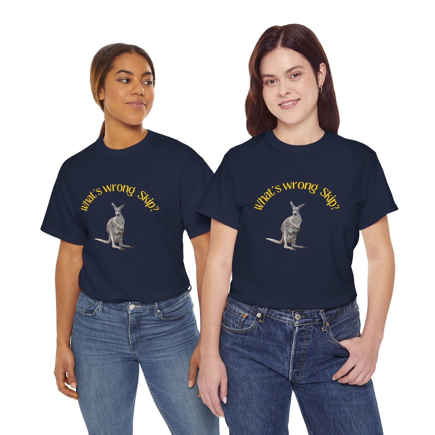 Vintage-style 'What's wrong Skip?' tee—Skippy the Bush Kangaroo design for classic TV fans