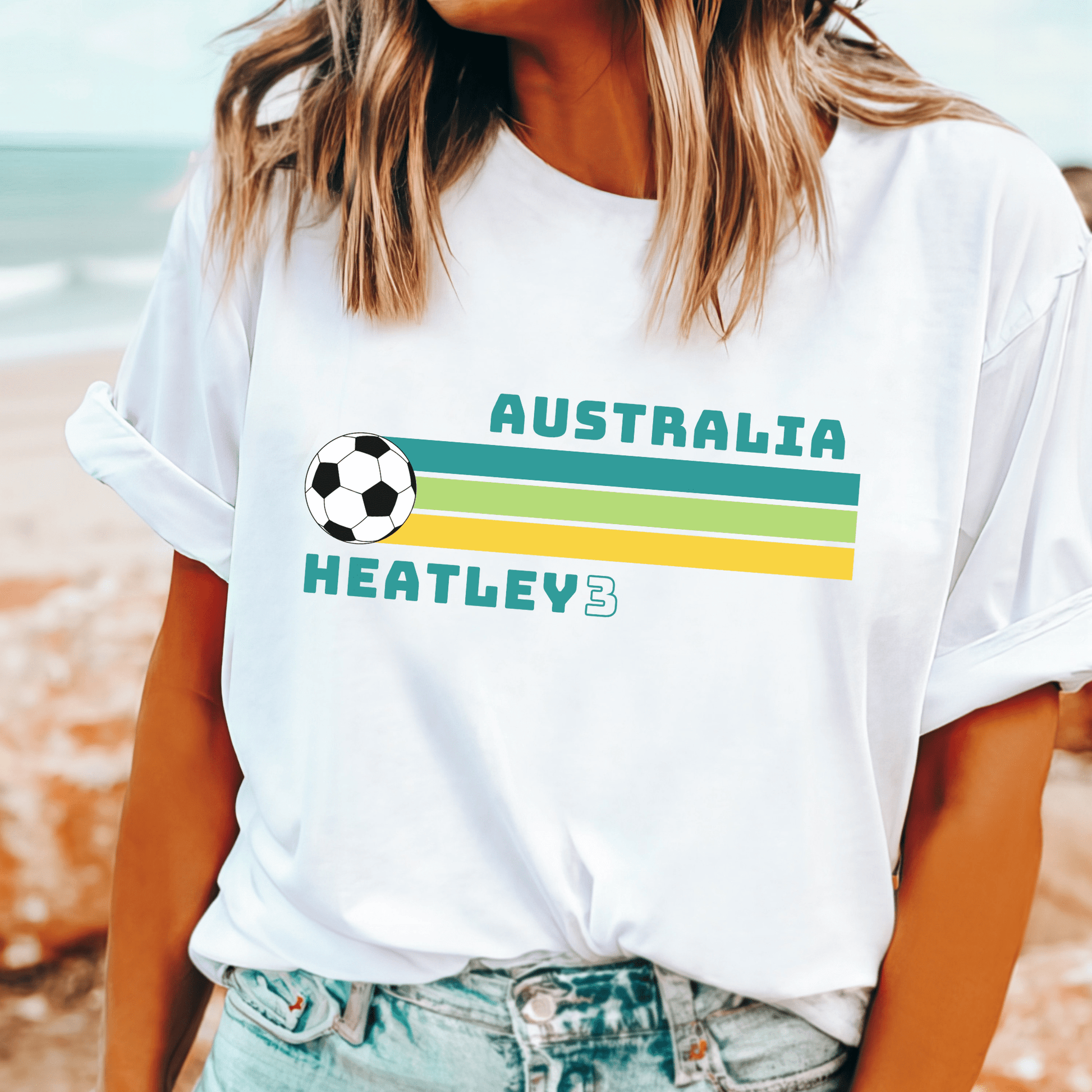 Heatley T-Shirt – Retro Australian Colours for Wini Heatley Matildas Fans