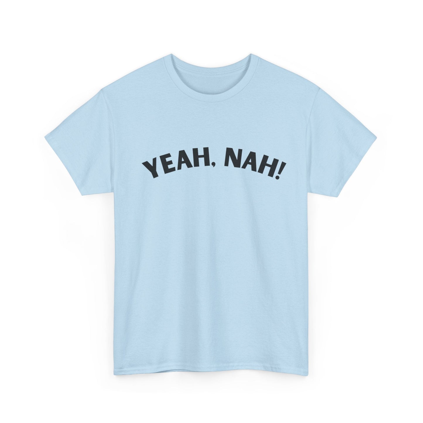 Casual slang shirt featuring laid-back "Yeah Nah" design