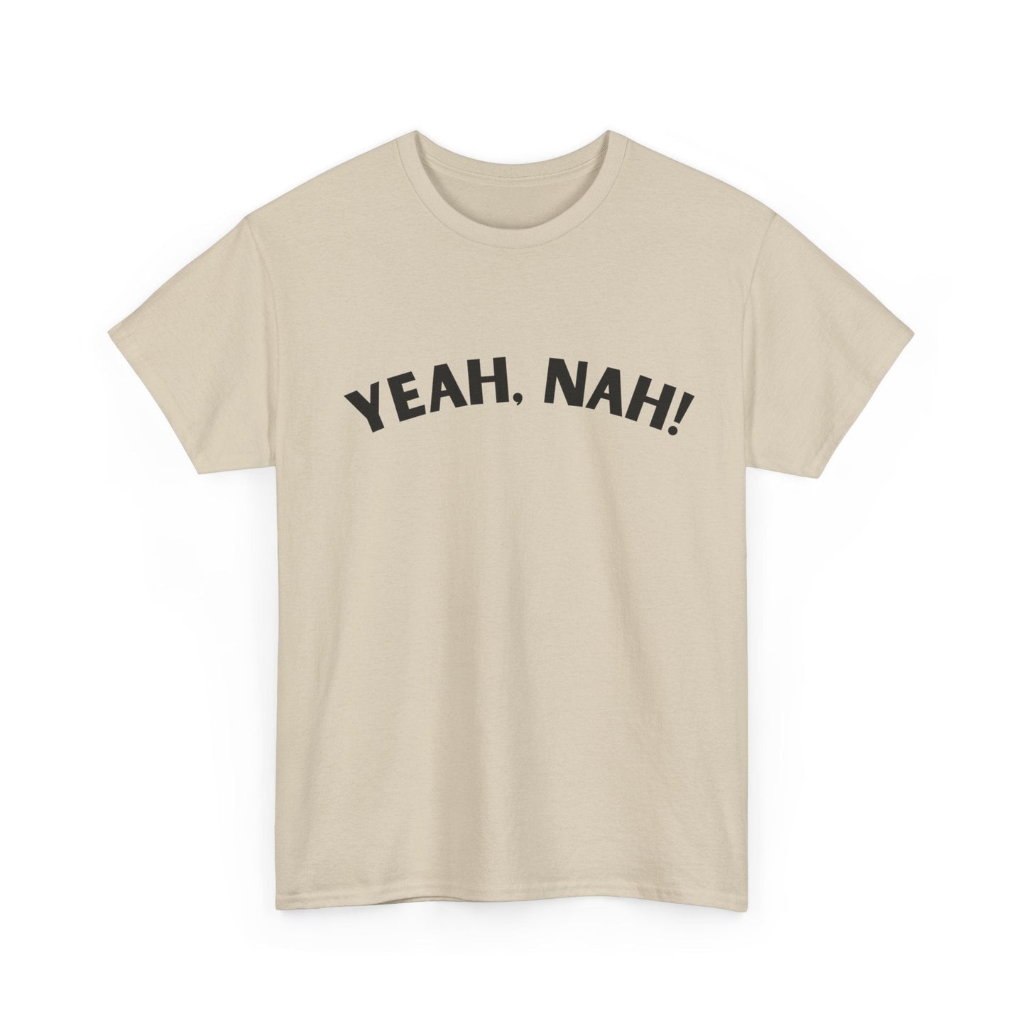 "Yeah Nah" Aussie slang t-shirt with bold casual print