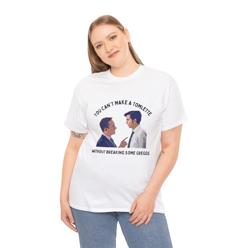 You can't make a Tomlette without breaking some Greggs - Tom and Greg Succession t-shirt - Destination GiftsT-ShirtPrintify